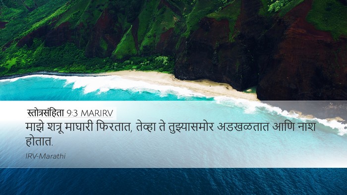 स्तोत्रसंहिता 9:3 MARIRV Desktop Wallpaper - माझे शत्रू माघारी - Desktop Bible Verse Wallpaper