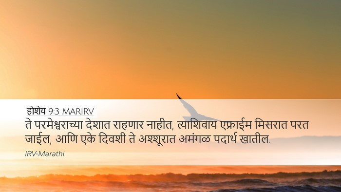 होशेय 9:3 MARIRV Bible Verse Image