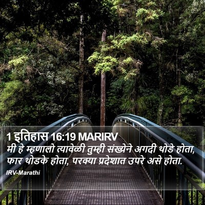 1 इतिहास 16:19 MARIRV Bible Verse Image