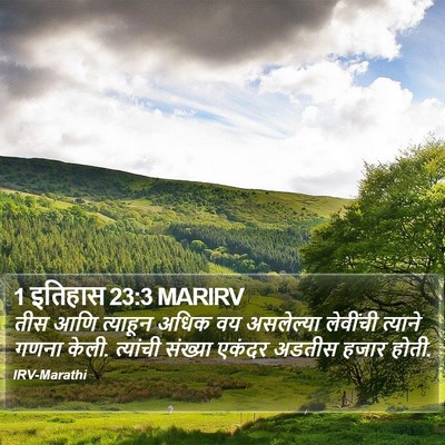 1 इतिहास 23:3 MARIRV Bible Verse Image