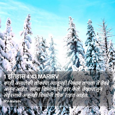 1 इतिहास 4:43 MARIRV Bible Verse Image