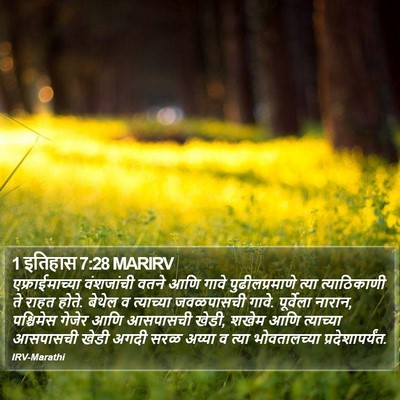 1 इतिहास 7:28 MARIRV Bible Verse Image