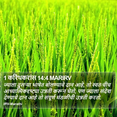 1 करिंथकरांस 14:4 MARIRV Bible Verse Image
