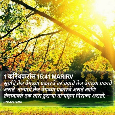1 करिंथकरांस 15:41 MARIRV Bible Verse Image