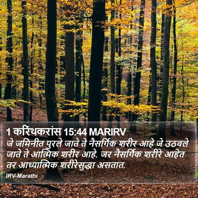1 करिंथकरांस 15:44 MARIRV Bible Verse Image