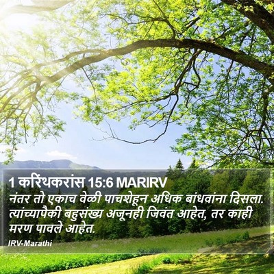 1 करिंथकरांस 15:6 MARIRV Bible Verse Image