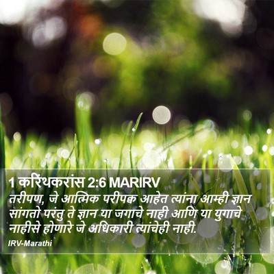 1 करिंथकरांस 2:6 MARIRV Bible Verse Image