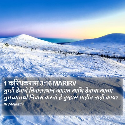 1 करिंथकरांस 3:16 MARIRV Bible Verse Image