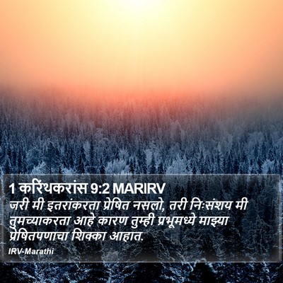 1 करिंथकरांस 9:2 MARIRV Bible Verse Image
