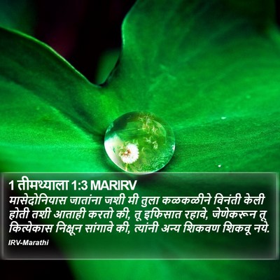 1 तीमथ्याला 1:3 MARIRV Bible Verse Image