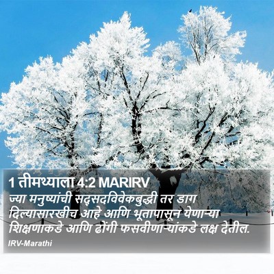 1 तीमथ्याला 4:2 MARIRV Bible Verse Image
