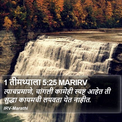 1 तीमथ्याला 5:25 MARIRV Bible Verse Image