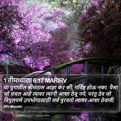 1 तीमथ्याला 6:17 MARIRV Bible Verse Image