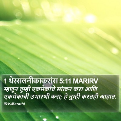 1 थेस्सलनीकाकरांस 5:11 MARIRV Bible Verse Image