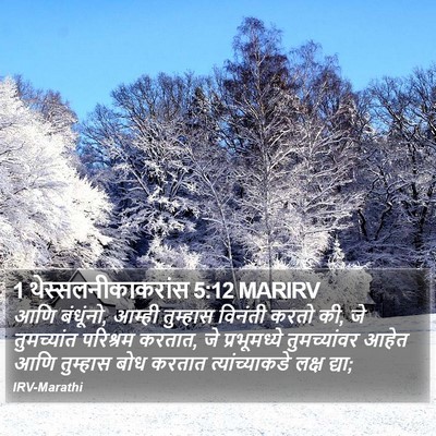 1 थेस्सलनीकाकरांस 5:12 MARIRV Bible Verse Image