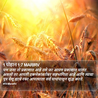 1 योहान 1:7 MARIRV Bible Verse Image