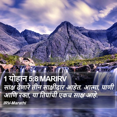 1 योहान 5:8 MARIRV Bible Verse Image