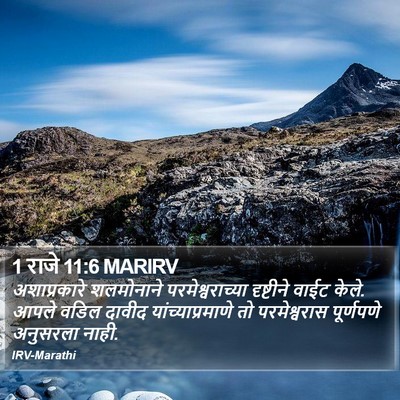 1 राजे 11:6 MARIRV Bible Verse Image
