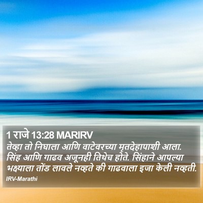 1 राजे 13:28 MARIRV Bible Verse Image