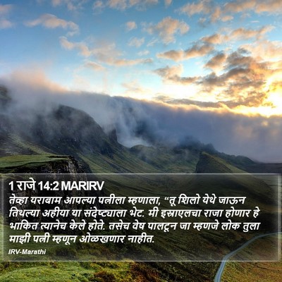 1 राजे 14:2 MARIRV Bible Verse Image