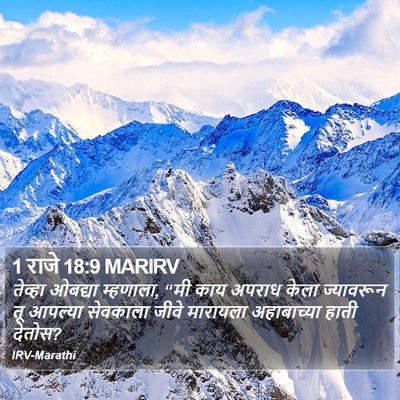 1 राजे 18:9 MARIRV Bible Verse Image