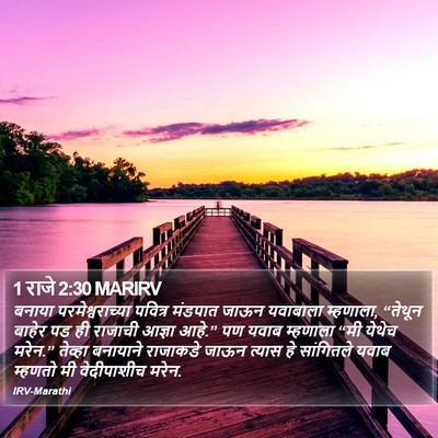 1 राजे 2:30 MARIRV Bible Verse Image