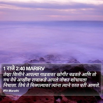 1 राजे 2:40 MARIRV Bible Verse Image
