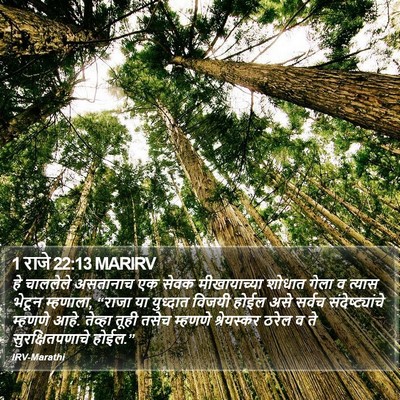 1 राजे 22:13 MARIRV Bible Verse Image