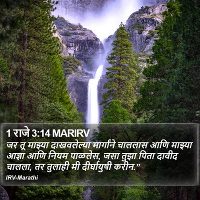 1 राजे 3:14 MARIRV Bible Verse Image
