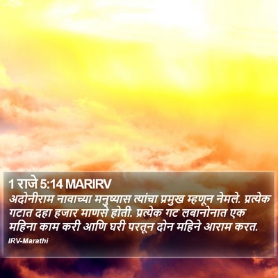 1 राजे 5:14 MARIRV Bible Verse Image