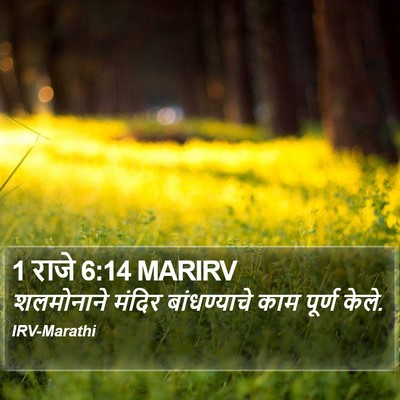1 राजे 6:14 MARIRV Bible Verse Image