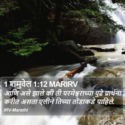 1 शमुवेल 1:12 MARIRV Bible Verse Image