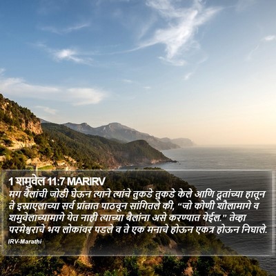 1 शमुवेल 11:7 MARIRV Bible Verse Image