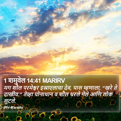 1 शमुवेल 14:41 MARIRV Bible Verse Image