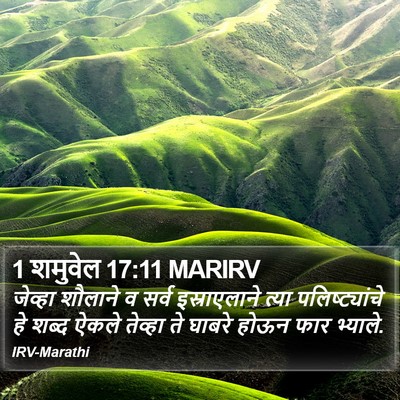 1 शमुवेल 17:11 MARIRV Bible Verse Image