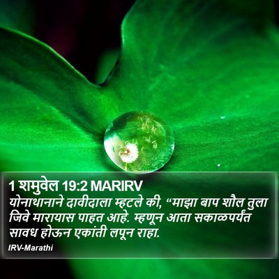 1 शमुवेल 19:2 MARIRV Bible Verse Image