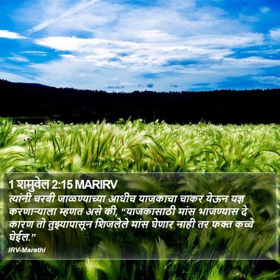 1 शमुवेल 2:15 MARIRV Bible Verse Image