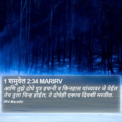 1 शमुवेल 2:34 MARIRV Bible Verse Image