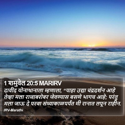 1 शमुवेल 20:5 MARIRV Bible Verse Image