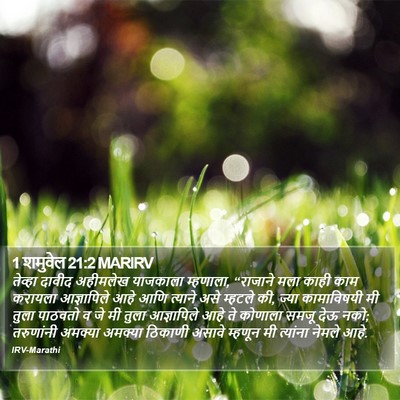 1 शमुवेल 21:2 MARIRV Bible Verse Image