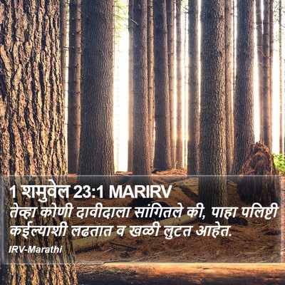 1 शमुवेल 23:1 MARIRV Bible Verse Image