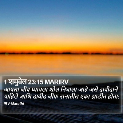 1 शमुवेल 23:15 MARIRV Bible Verse Image