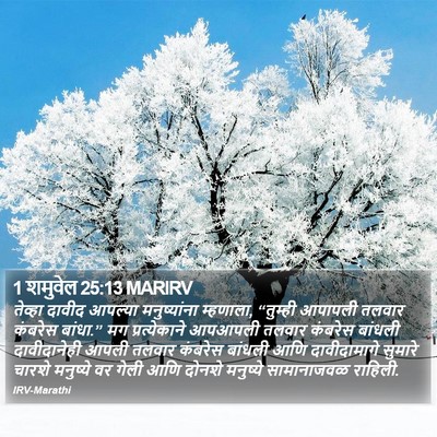 1 शमुवेल 25:13 MARIRV Bible Verse Image