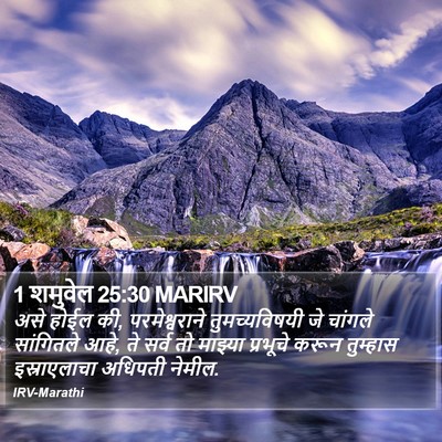 1 शमुवेल 25:30 MARIRV Bible Verse Image