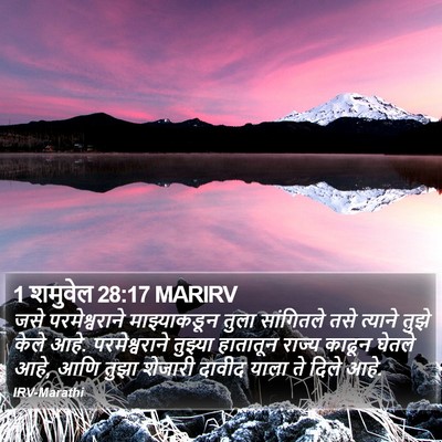 1 शमुवेल 28:17 MARIRV Bible Verse Image