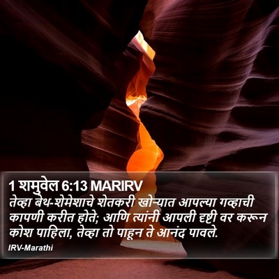 1 शमुवेल 6:13 MARIRV Bible Verse Image