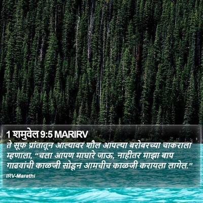 1 शमुवेल 9:5 MARIRV Bible Verse Image