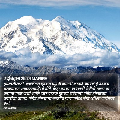 2 इतिहास 29:34 MARIRV Bible Verse Image