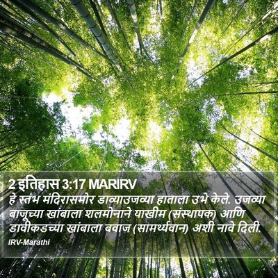 2 इतिहास 3:17 MARIRV Bible Verse Image