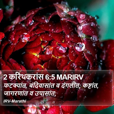 2 करिंथकरांस 6:5 MARIRV Bible Verse Image